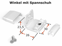 Montagewinkel für Plisseeanlagen